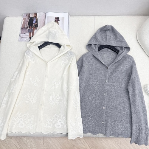 Elegant Women's Embroidered Wool Knit Hoodie Cardigan - Soft & Comfortable 1 Elegant Women's Embroidered Wool Knit Hoodie Cardigan - Soft & Comfortable