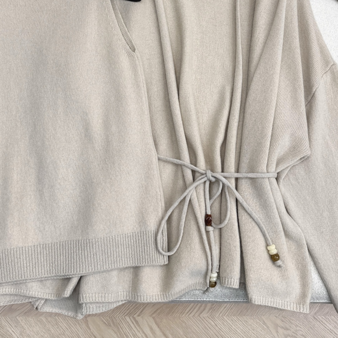 Woolen Set: Sleeveless Vest, Belted Cardigan & Skirt - Melange Color 8 cmp i1760198155221 6963 0 6