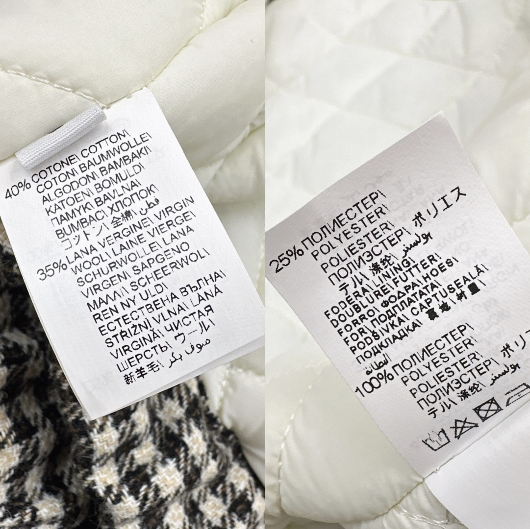 特价🉐️❗️现货齐码❗️不退不换高奢老钱风穿搭 Bc 25Ss———秋冬最新款复古格纹棉服外套🤎内里菱格