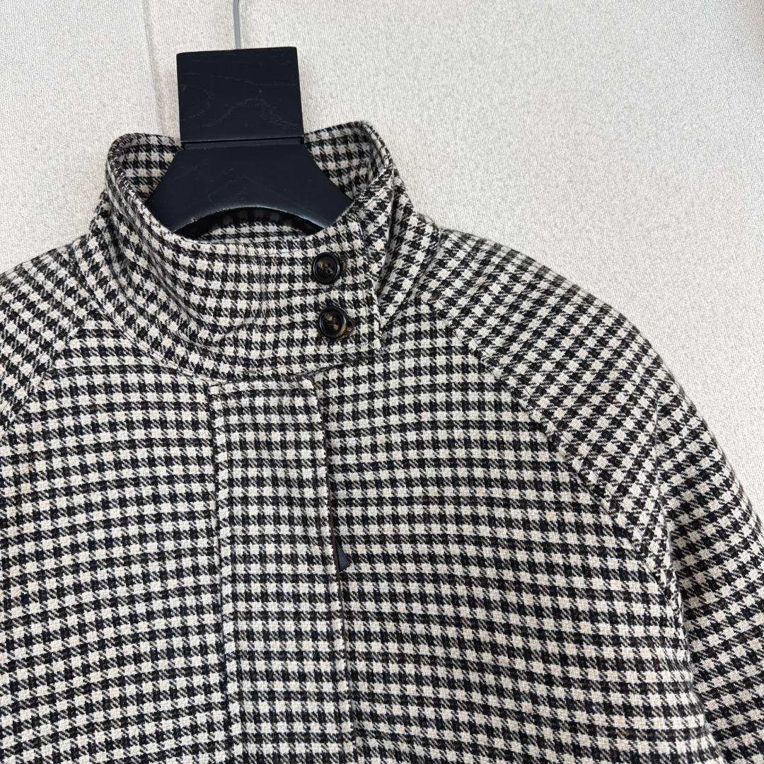 特价🉐️❗️现货齐码❗️不退不换高奢老钱风穿搭 Bc 25Ss———秋冬最新款复古格纹棉服外套🤎内里菱格