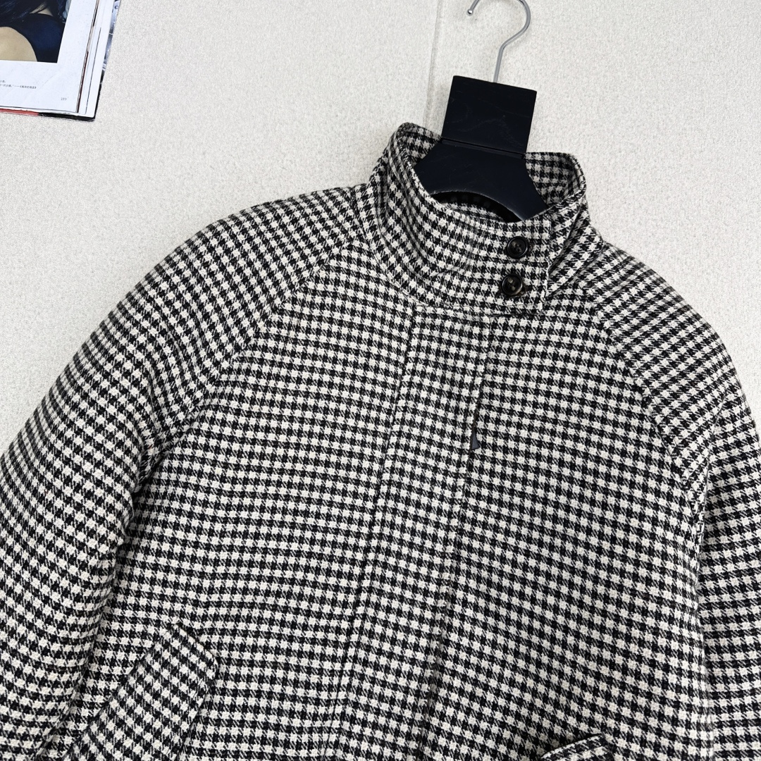特价🉐️❗️现货齐码❗️不退不换高奢老钱风穿搭 Bc 25Ss———秋冬最新款复古格纹棉服外套🤎内里菱格