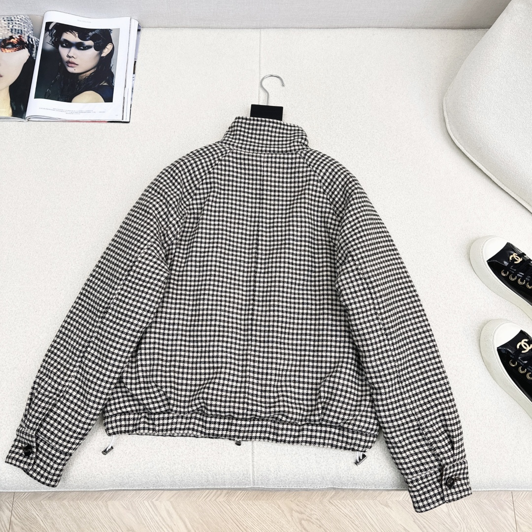 特价🉐️❗️现货齐码❗️不退不换高奢老钱风穿搭 Bc 25Ss———秋冬最新款复古格纹棉服外套🤎内里菱格