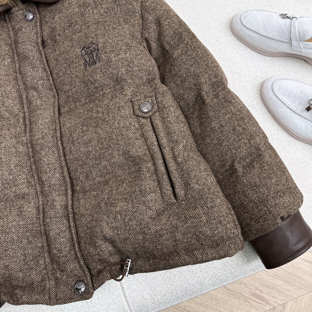 特价🉐️❗️现货齐码❗️不退不换❗️独家首发 Bc 25Ss———秋冬最新款羊毛翻领面包服短款羽绒外套🤎