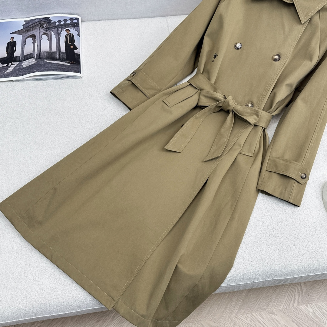 爆单款推荐 CD 26Ss———早春最新款帅气时髦长款风衣🤎巴黎博主街拍感 氛围感神器 复古立体的H廓形