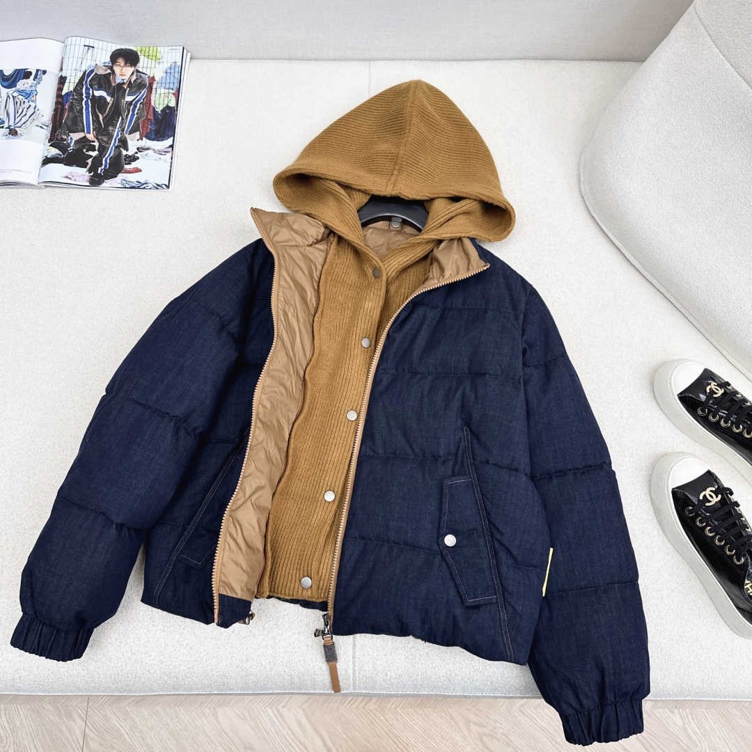 特价🉐️ ❗️现货齐码❗️不退不换❗️独家款～ Bc 25Ss———秋冬最新款假两件设计连帽短款羽绒外套