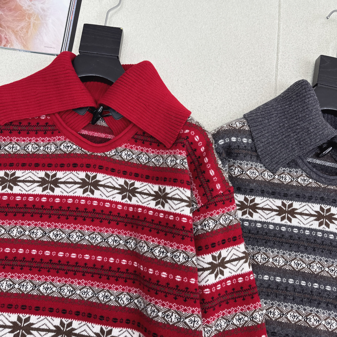 Fair Isle Knitted Sweater, Long Sleeve Pullover Jumper for Women 4 cmp i1764608645829 4049 0 2