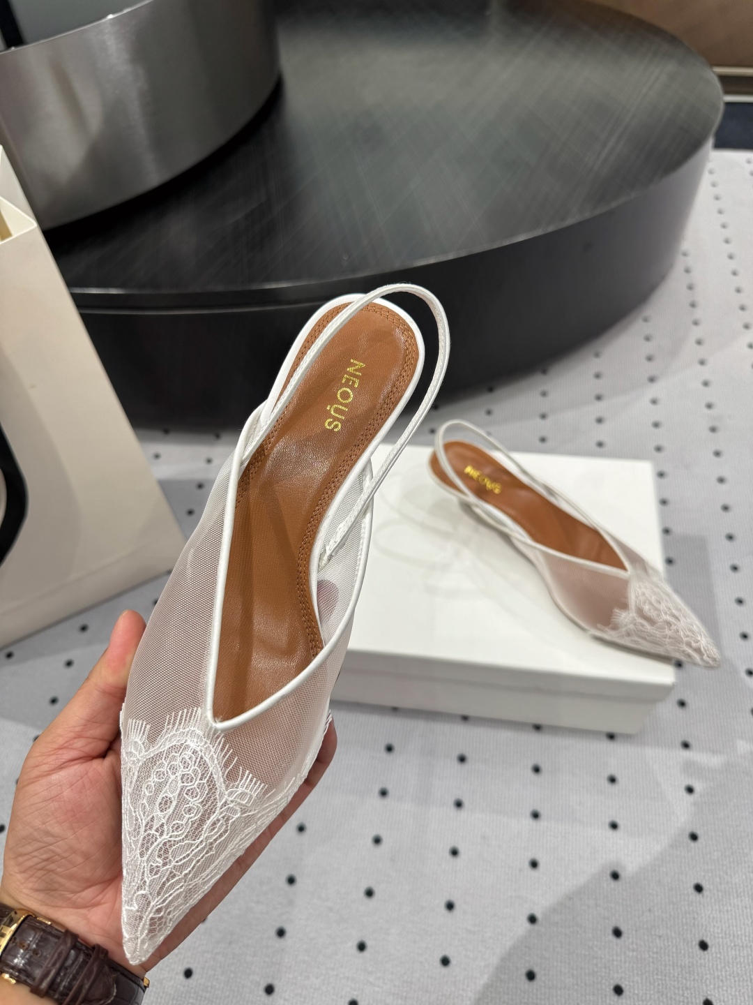 Neous Slingback Pumps in Lace and Leather - Elegant Women's Shoes 5 cmp i1745119794877 9556 0 3