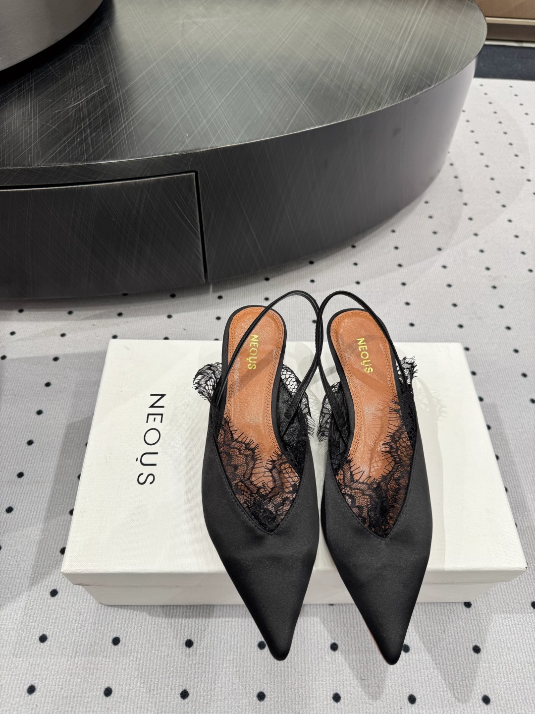 Neous Women's Slingback Pumps with Lace Detail - Elegant Evening Shoes 3 cmp i1745120423434 2145 0 0