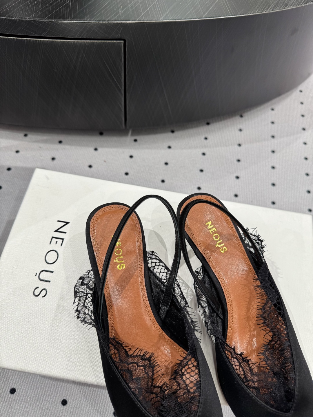 Neous Women's Slingback Pumps with Lace Detail - Elegant Evening Shoes 6 cmp i1745120426269 2809 0 4