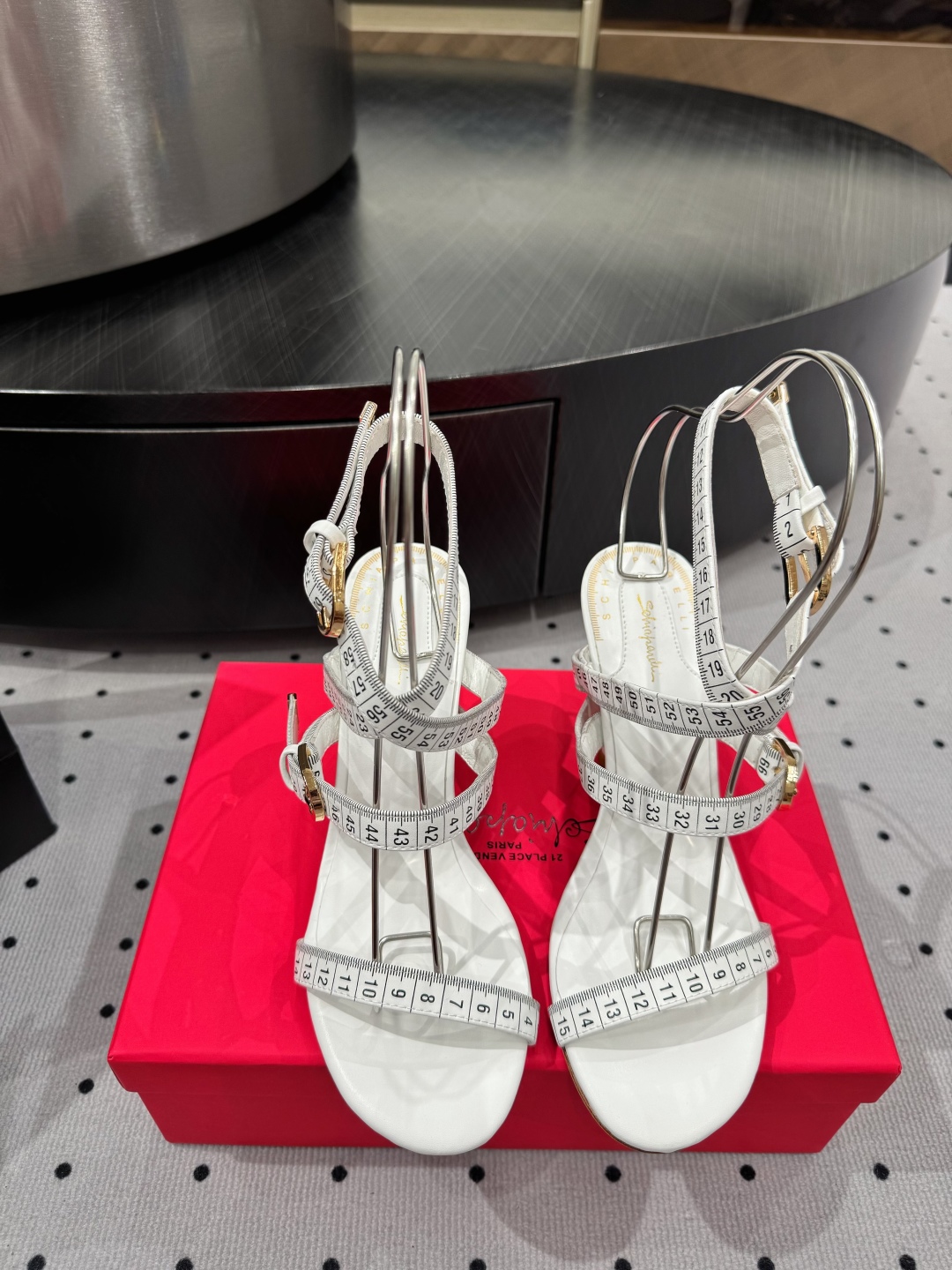 Schiaparelli White Leather Heeled Sandals with Tape Measure Straps 3 cmp i1745388434496 5603 0 0