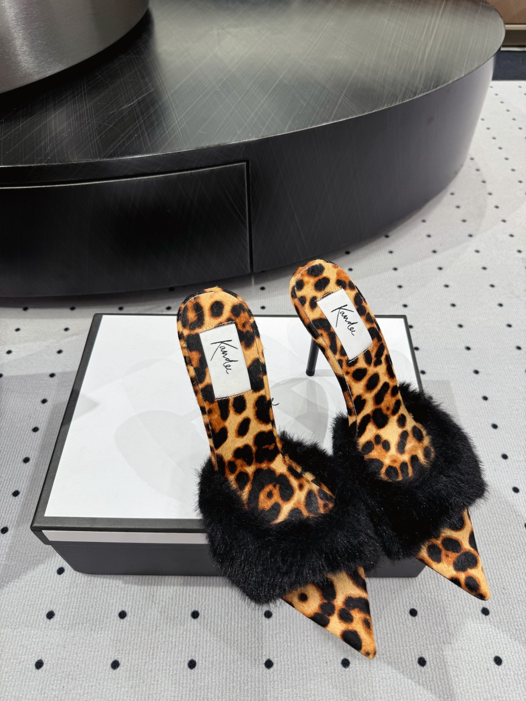 Kandee Leopard Print Heels with Fur Detail - Italian Leather Sole 4 cmp i1745390595274 4494 0 1