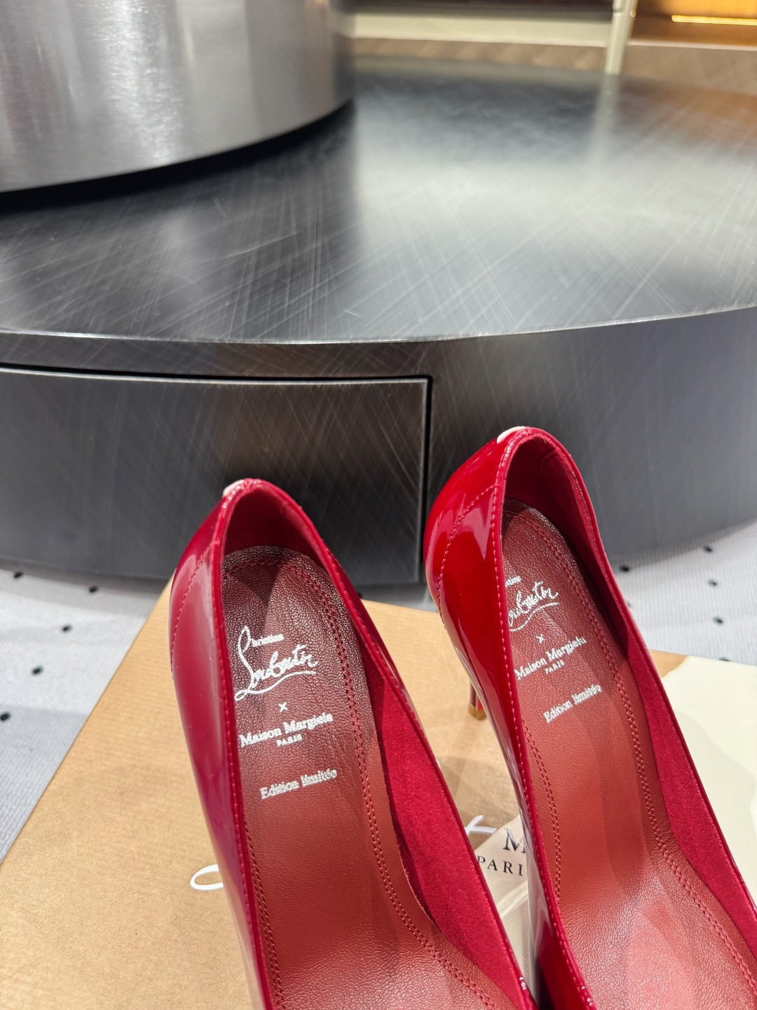 Christian Louboutin x Maison Margiela Red Patent Leather Heels 10 cmp i1745686762064 2558 0 8