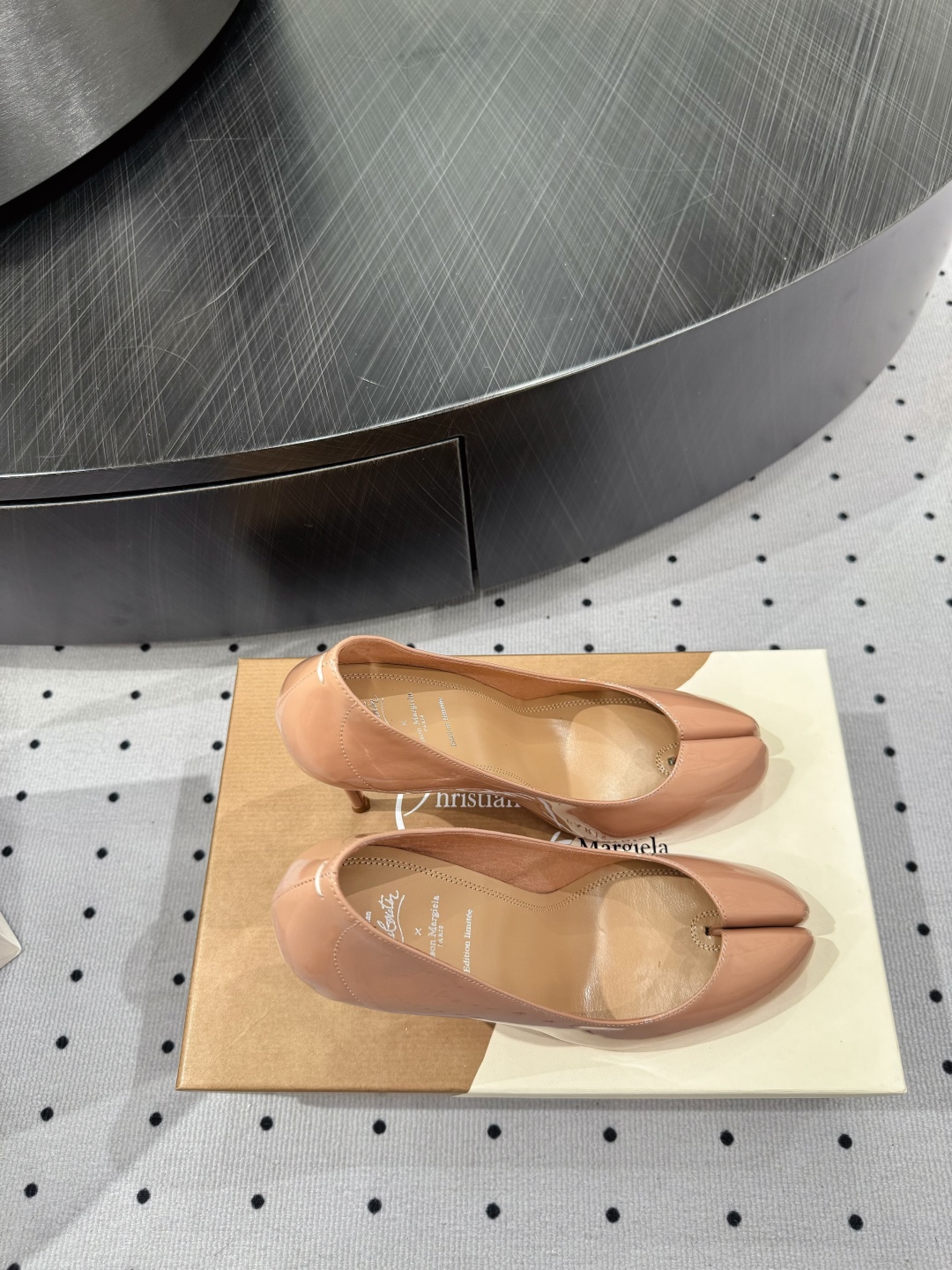 Christian Louboutin Nude Patent Leather Pumps Red Bottom Heels Women Shoes 6 cmp i1745686906399 9689 0 3