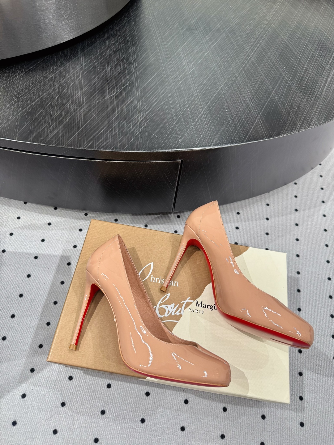 Christian Louboutin Nude Patent Leather Pumps Red Bottom Heels Women Shoes 2 cmp i1745686906405 1306 0 6