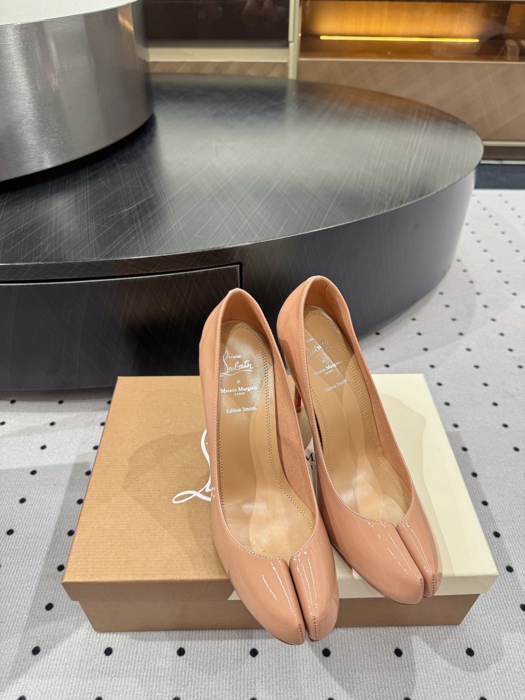Christian Louboutin Nude Patent Leather Pumps Red Bottom Heels Women Shoes 4 cmp i1745686917217 6106 0 1