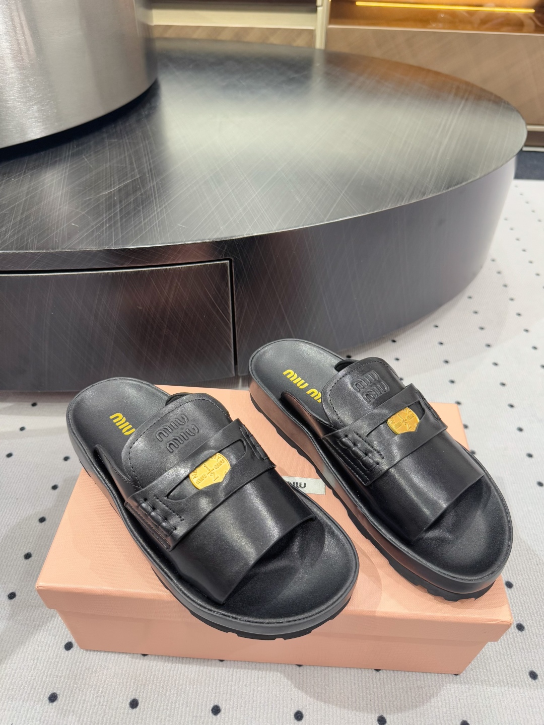 Miu Miu New Edition Lambskin Leather Heeled Sandal Slides - Elegant Black 5 cmp i1745732790824 8067 0 2