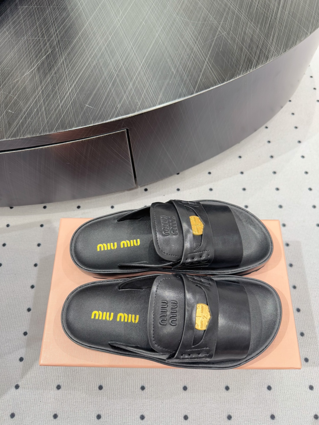 Miu Miu New Edition Lambskin Leather Heeled Sandal Slides - Elegant Black 6 cmp i1745732790855 2035 0 3