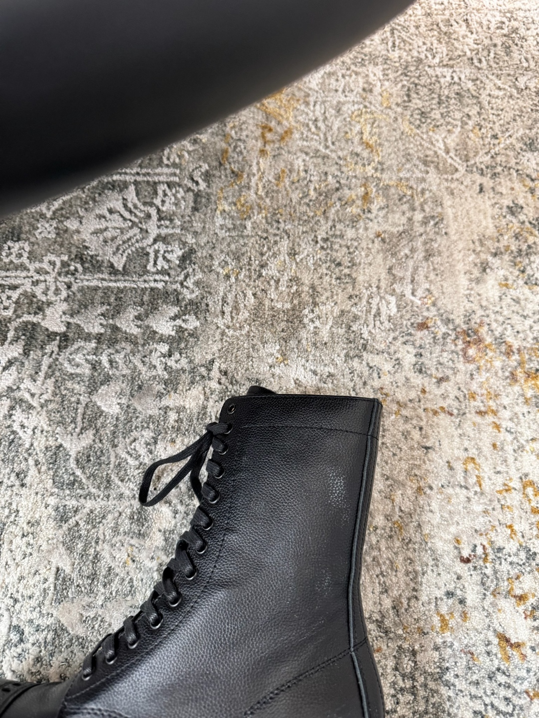 Miu Miu Women's Black Leather Lace-Up Moto Combat Boots, Size 35-40 9 cmp i1756832921738 4513 0 7