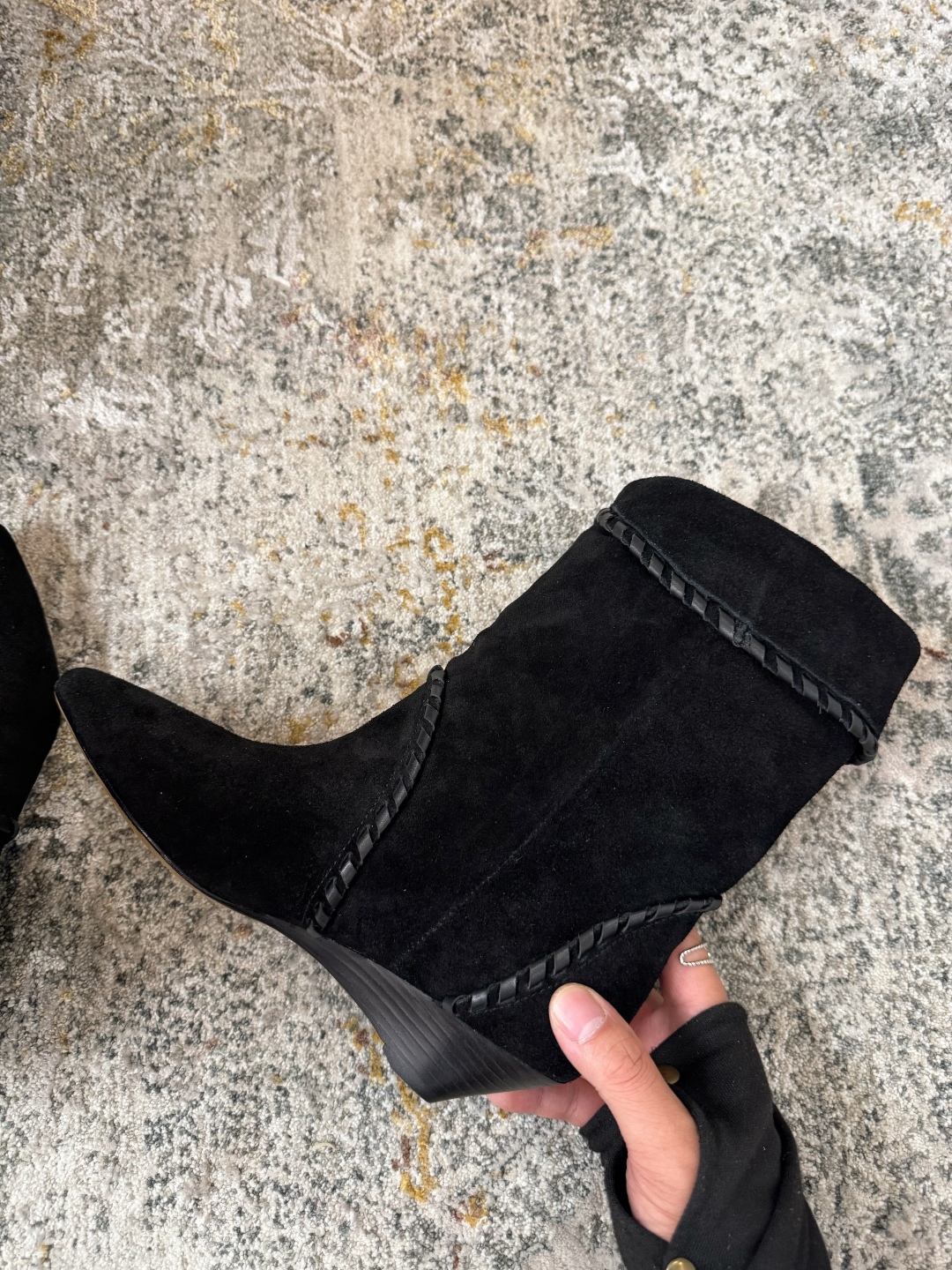 Isabel Marant Black Suede Leather Heeled Ankle Boots, Size 35-39 6 cmp i1756834001090 4722 0 4