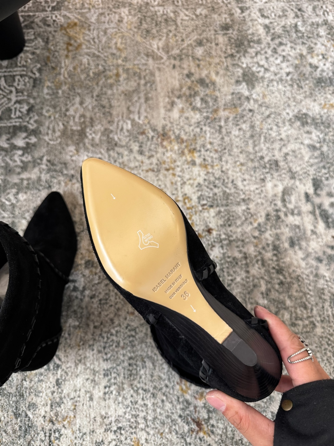 Isabel Marant Black Suede Leather Heeled Ankle Boots, Size 35-39 7 cmp i1756834001100 1174 0 5