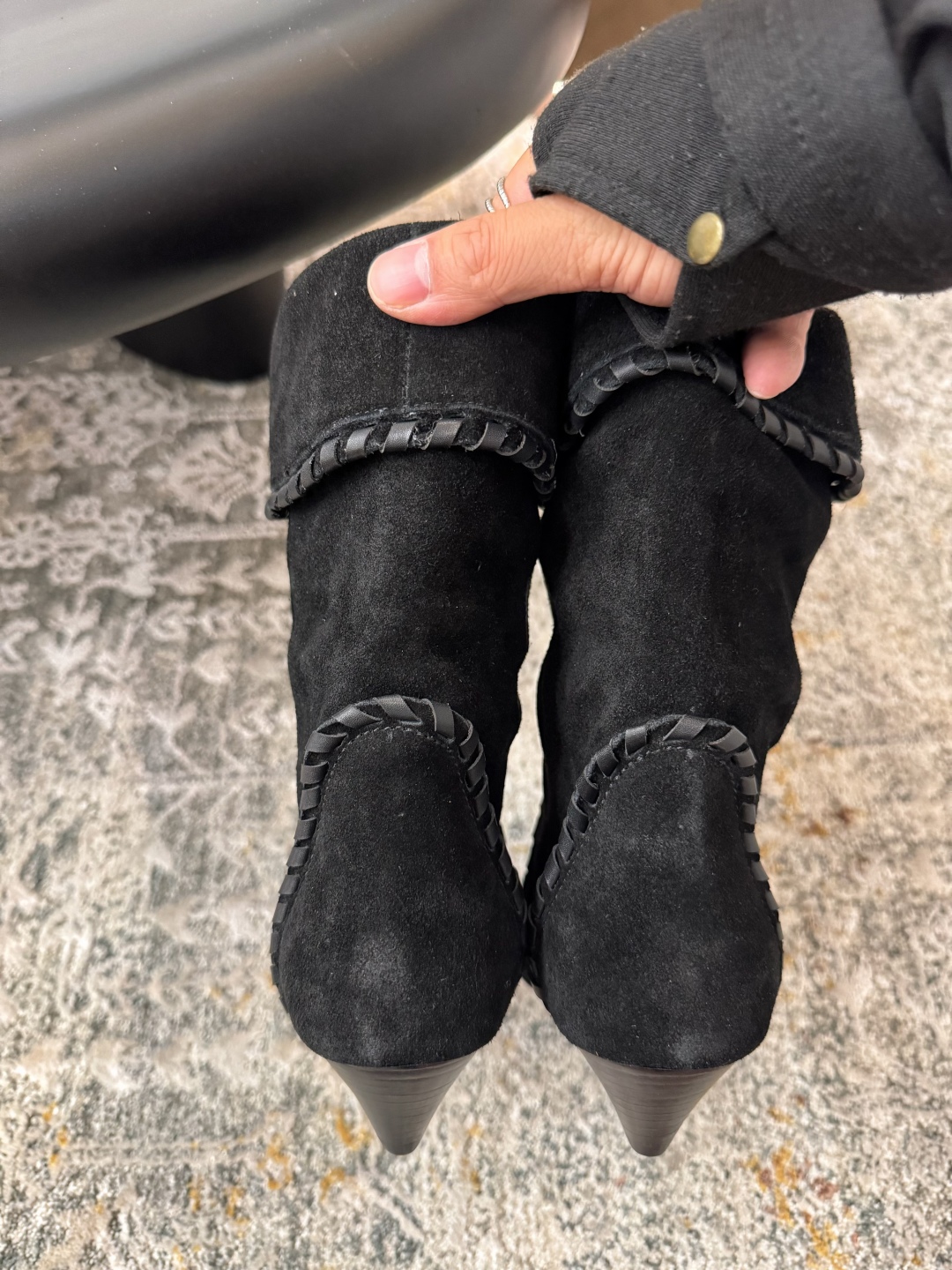 Isabel Marant Black Suede Leather Heeled Ankle Boots, Size 35-39 10 cmp i1756834007424 2941 0 8