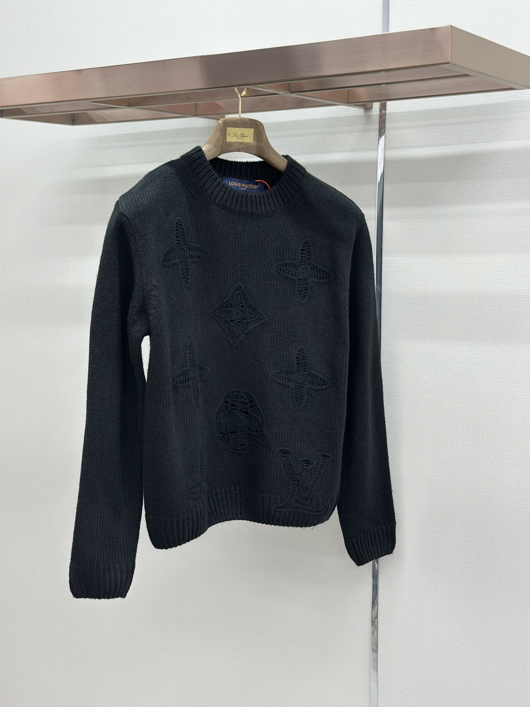 Louis Vuitton LOUIS VUITTON 25FW字母镂空钩针毛衣