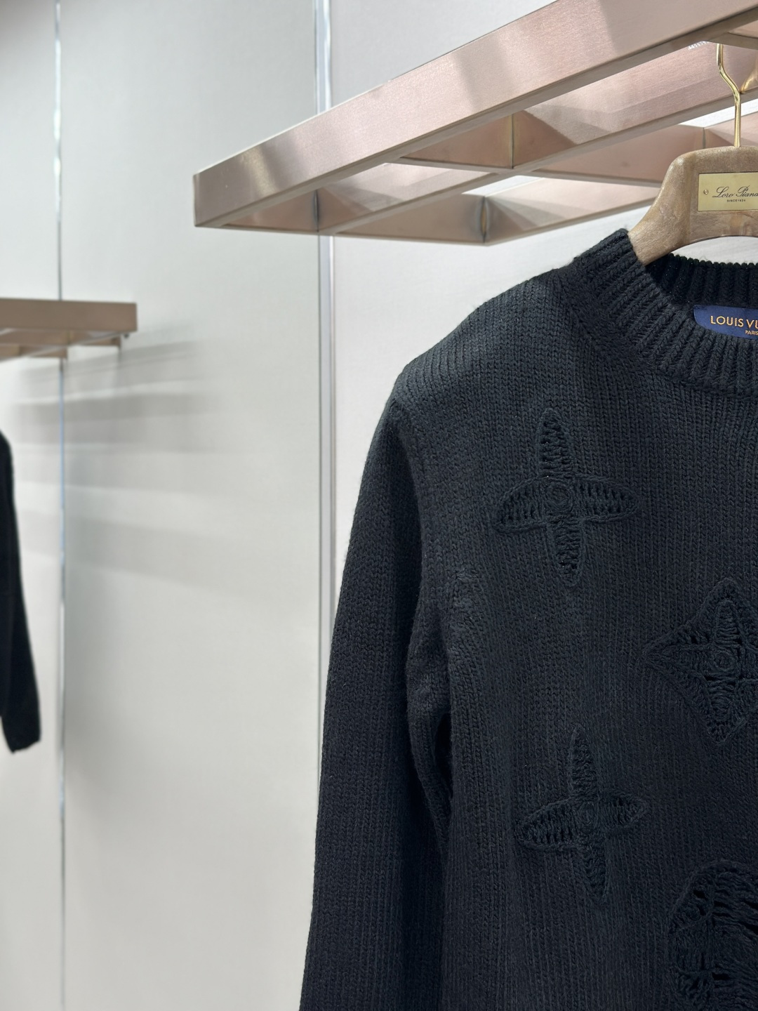 Louis Vuitton LOUIS VUITTON 25FW字母镂空钩针毛衣