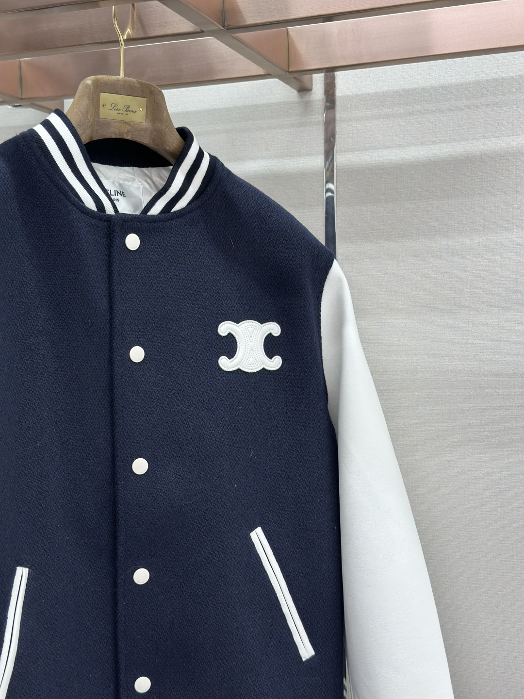 Celine Celine 凯旋门字母章仔刺绣棒球服
