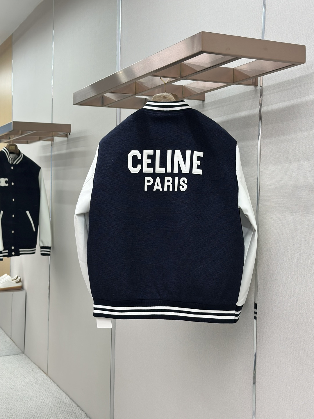 Celine Celine 凯旋门字母章仔刺绣棒球服