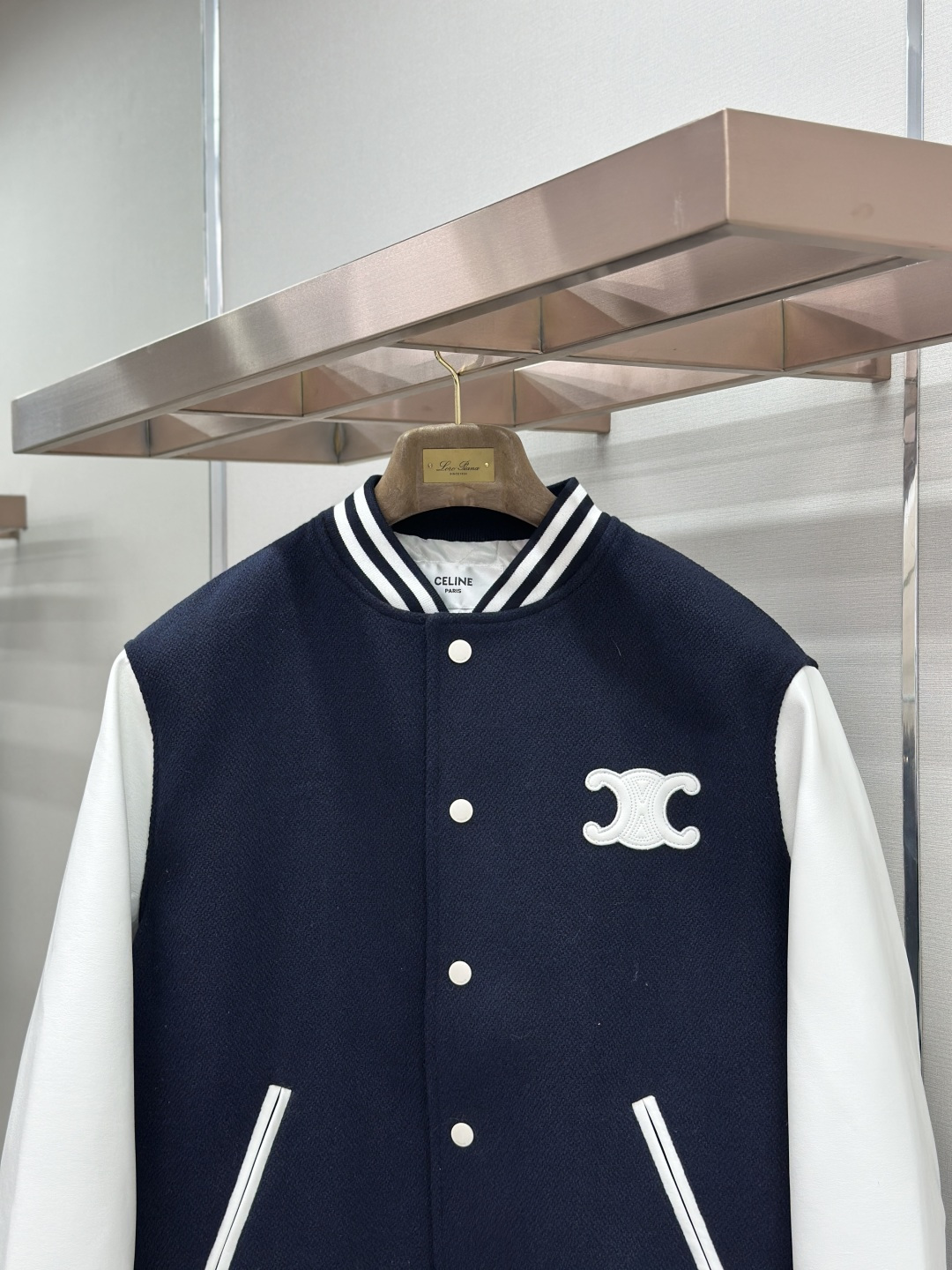 Celine Celine 凯旋门字母章仔刺绣棒球服