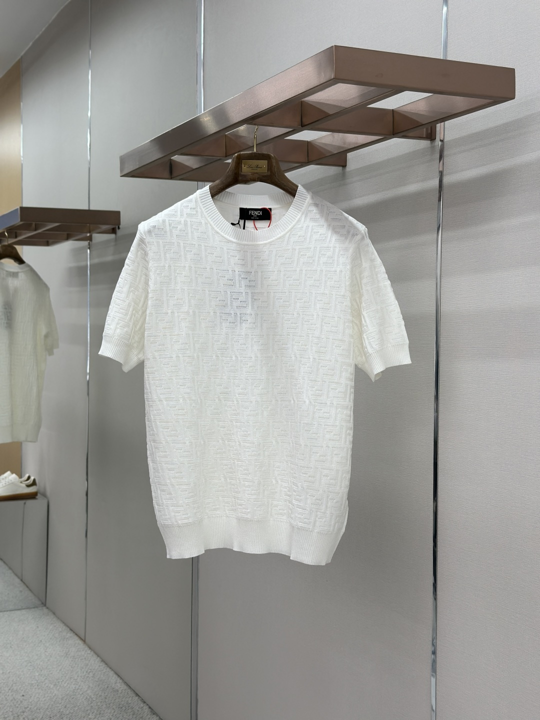 Fendi Fendi 满印FF针织短袖