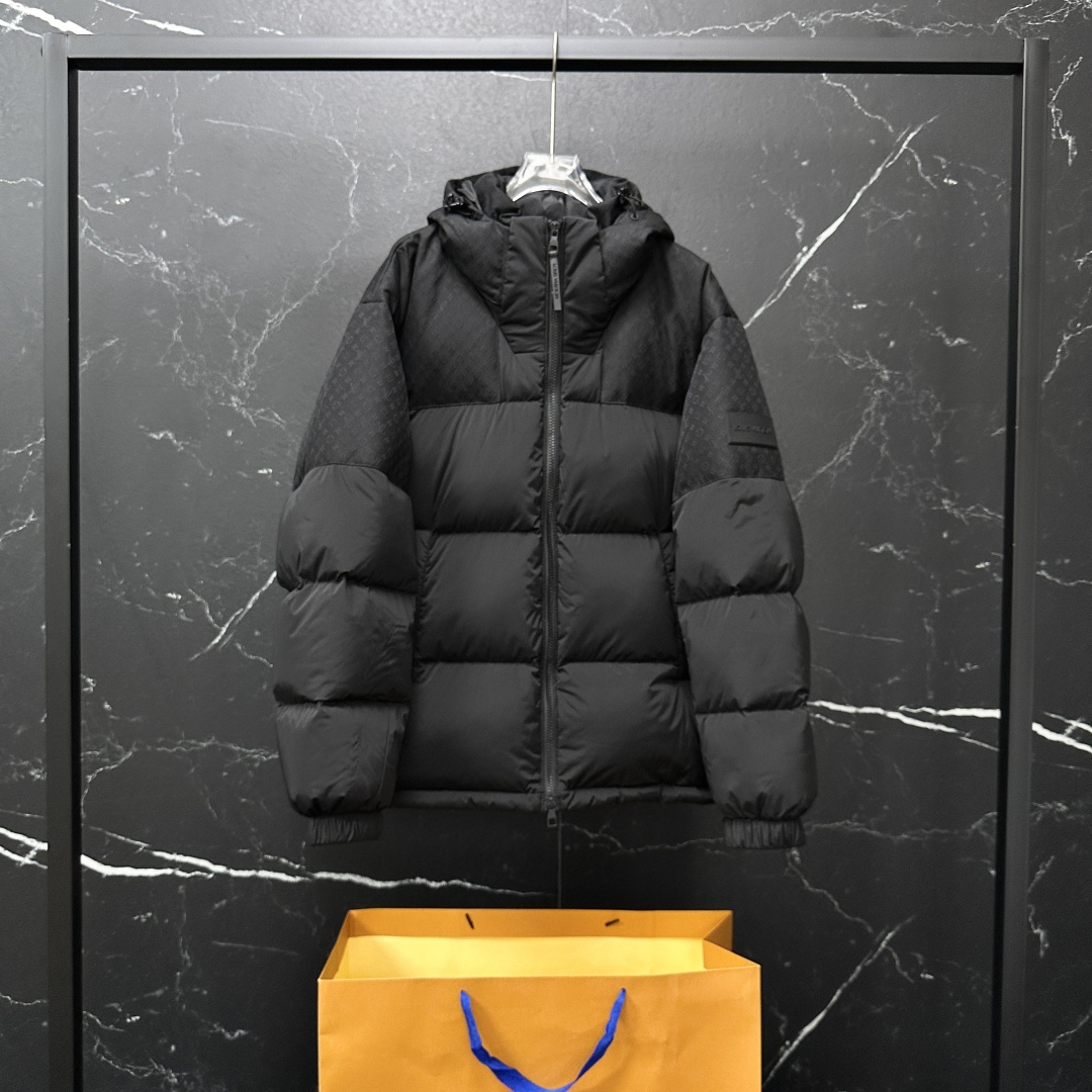 #正品级：𝐋𝐨𝐮𝐢𝐬 𝐕𝐮𝐢𝐭𝐭𝐨𝐧｜路易威登 Ecodown FW25 双拼压纹老花𝐋𝐨𝐠𝐨 混合面料