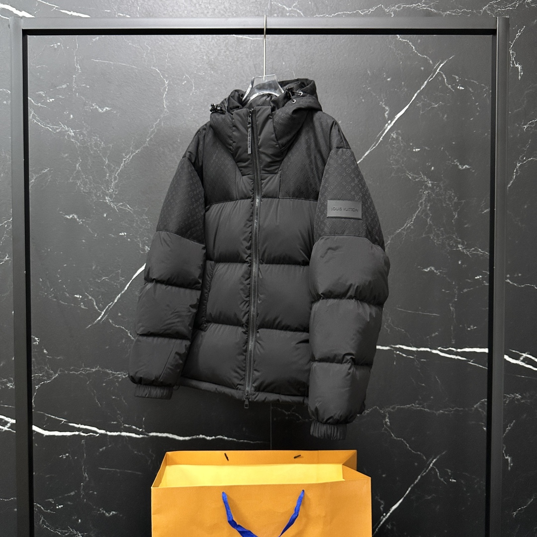 #正品级：𝐋𝐨𝐮𝐢𝐬 𝐕𝐮𝐢𝐭𝐭𝐨𝐧｜路易威登 Ecodown FW25 双拼压纹老花𝐋𝐨𝐠𝐨 混合面料