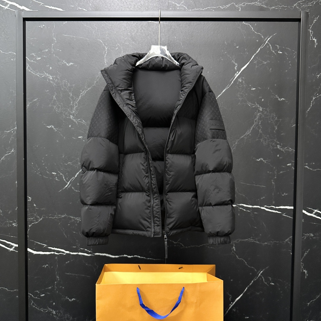 #正品级：𝐋𝐨𝐮𝐢𝐬 𝐕𝐮𝐢𝐭𝐭𝐨𝐧｜路易威登 Ecodown FW25 双拼压纹老花𝐋𝐨𝐠𝐨 混合面料