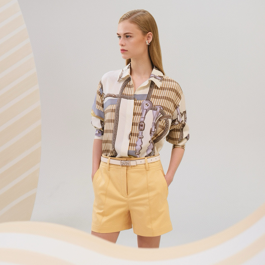 Silk Twill Shirt with Chain and Rope Print - Coaching Remix Collection