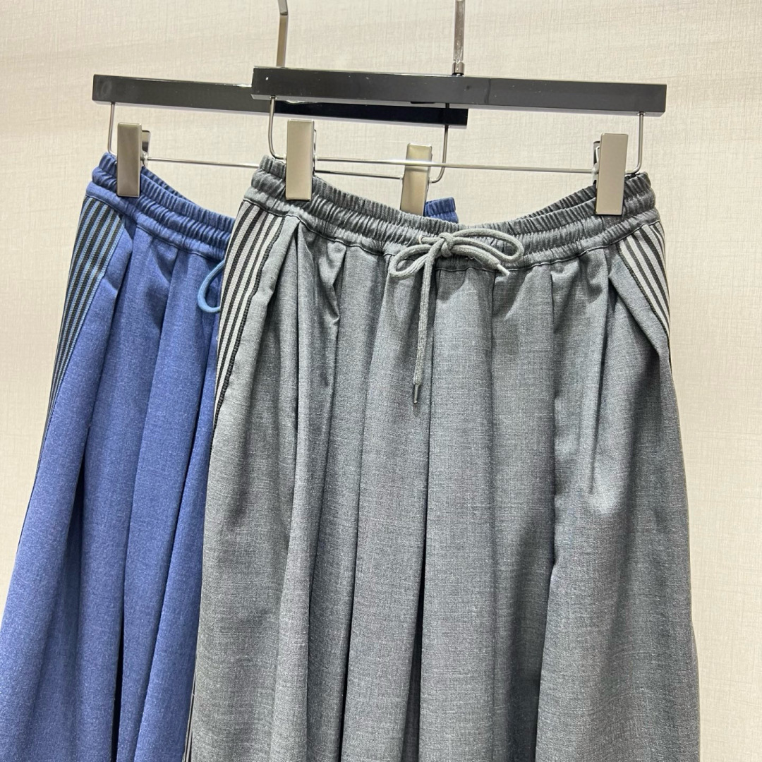 Striped Drawstring Midi Skirt - High Waist A-Line Skirt for Women 5 cmp i1747418656866 7601 0 3
