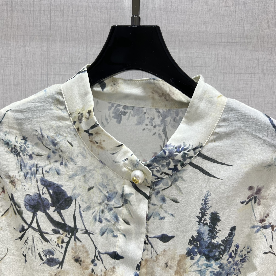 Elegant Floral Print Cotton Dress with Mandarin Collar - Spring/Summer 2025 5 cmp i1748767613639 6591 0 3