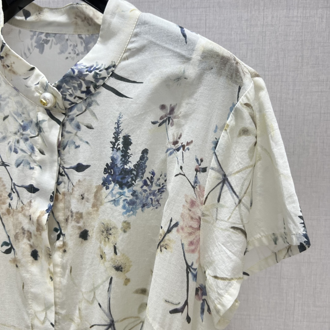 Elegant Floral Print Cotton Dress with Mandarin Collar - Spring/Summer 2025 4 cmp i1748767616754 9377 0 2