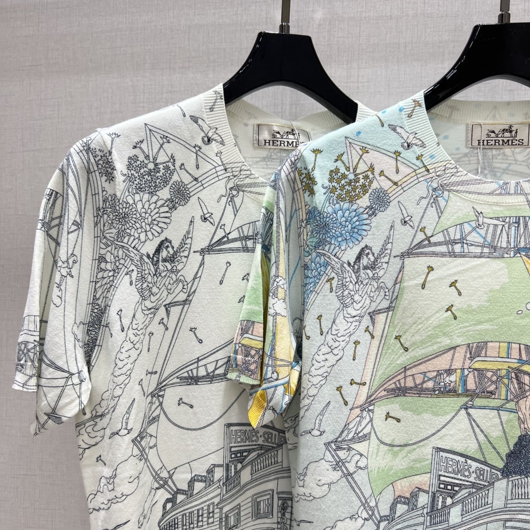 Hermes 2025 Spring/Summer Pirate Ship Short Sleeve Knit Top 6 cmp i1748775447163 9694 0 4
