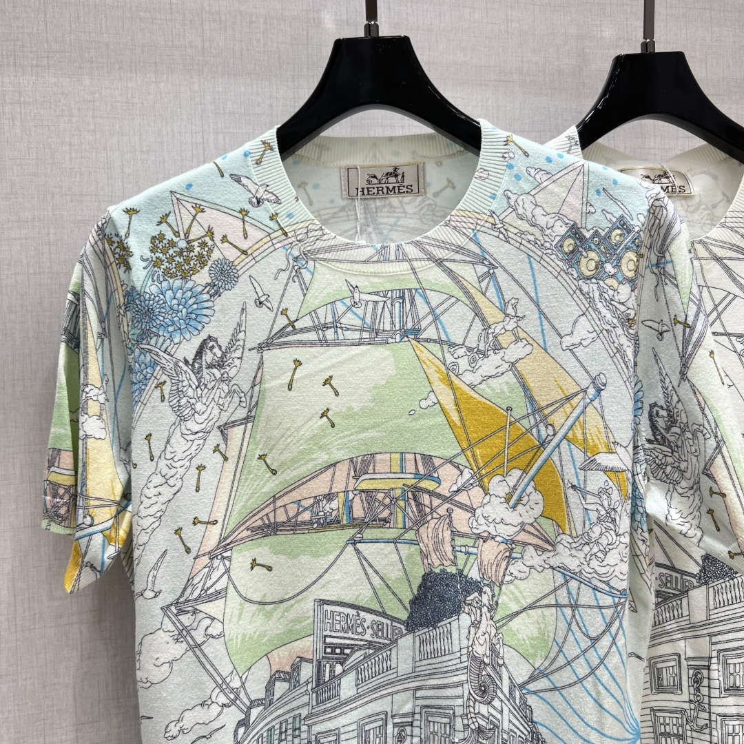 Hermes 2025 Spring/Summer Pirate Ship Short Sleeve Knit Top 4 cmp i1748775447167 4270 0 2