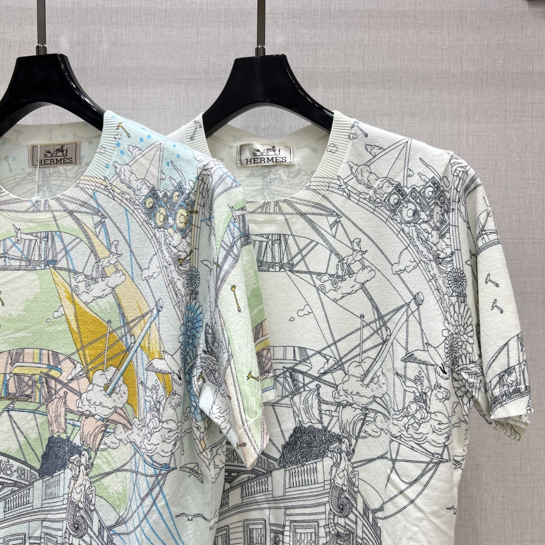 Hermes 2025 Spring/Summer Pirate Ship Short Sleeve Knit Top 3 cmp i1748775452433 9697 0 1
