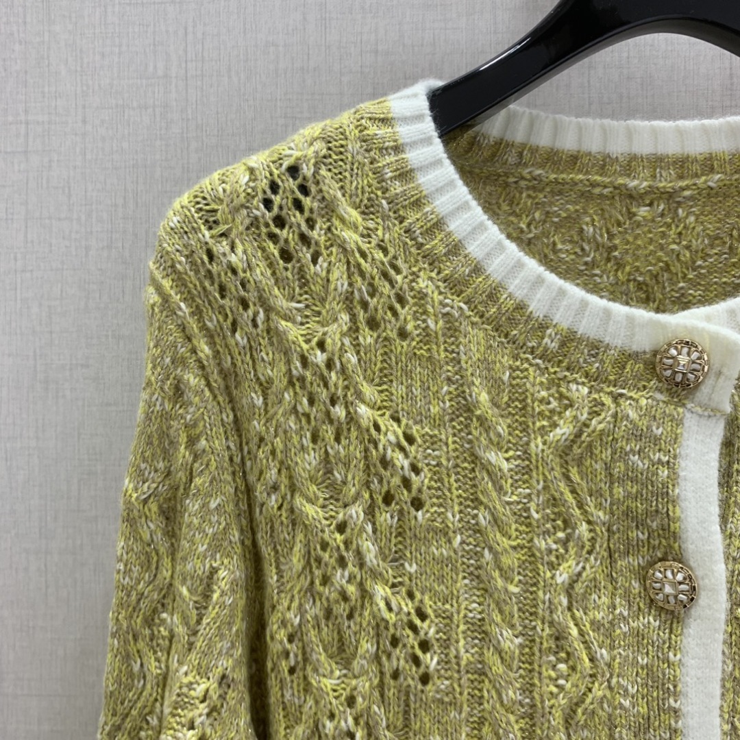 Chanel 2025 Early Autumn White Trim Knit Cardigan with Lace Detail 3 cmp a1759921953305 6585