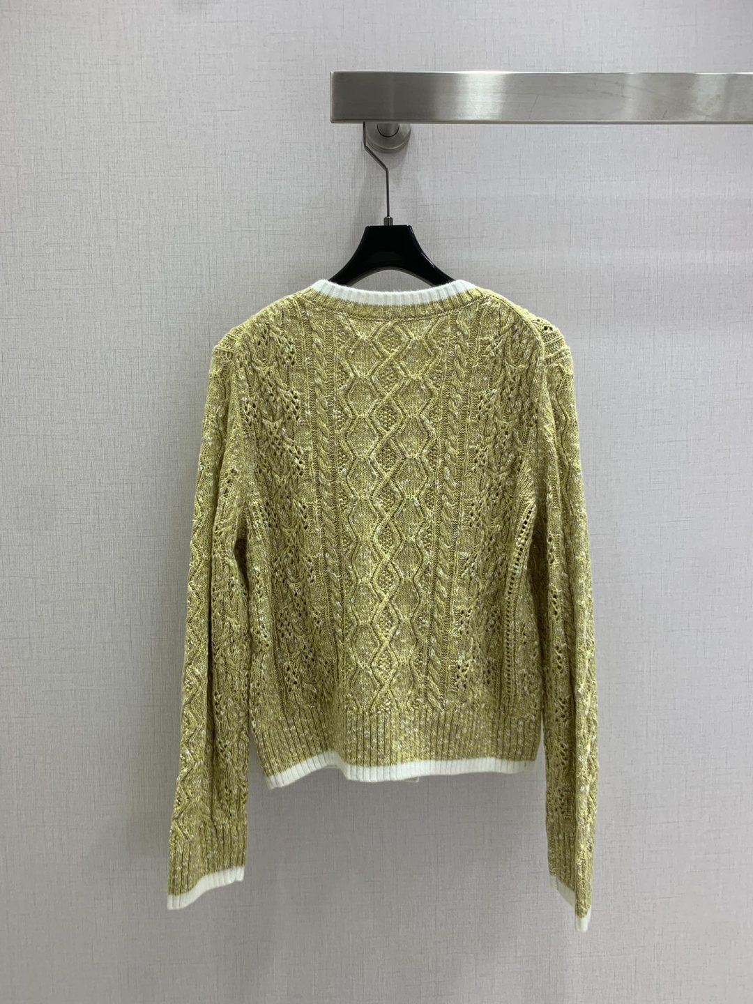 Chanel 2025 Early Autumn White Trim Knit Cardigan with Lace Detail 10 cmp a1759921957510 5546