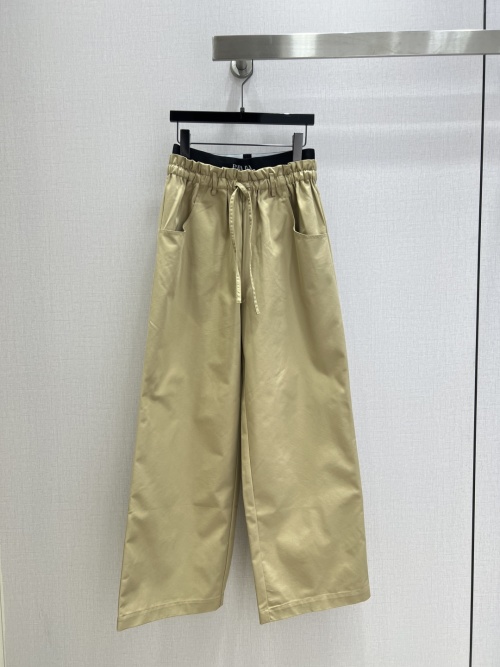 Prada High-Waisted Wide-Leg Trousers with Drawstring Waistband 7 Prada High-Waisted Wide-Leg Trousers with Drawstring Waistband