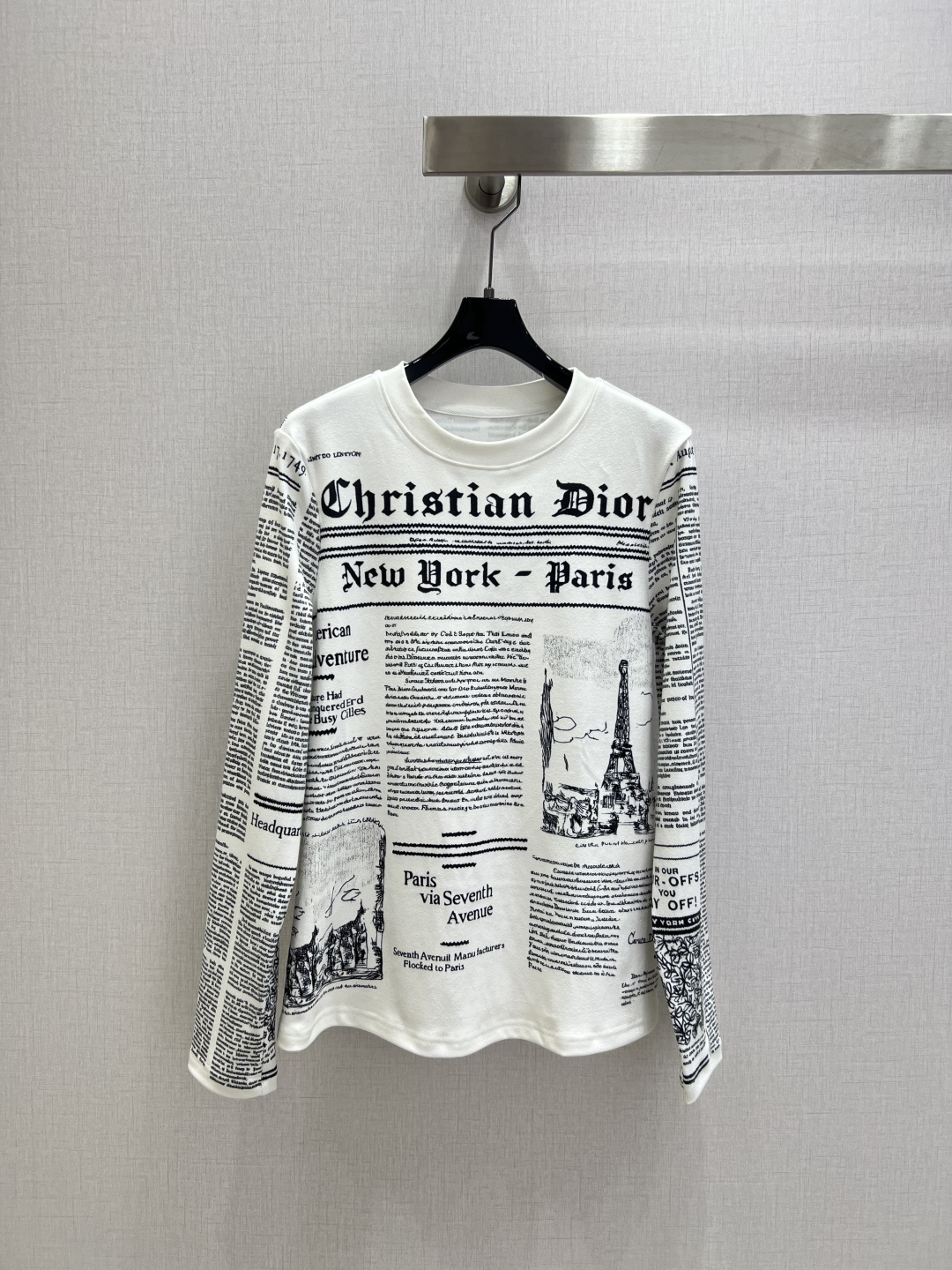 NO:608476,Highly recommended DIO* 2025 autumn and winter new style DeRong newspaper printed bottoming long-sleeved top, high-end and elegant, soft and stretchy, very comfortable, full of high-end style, innovative fabric, light and soft, the real thing is very good!  Show off your figure, the upper body is fashionable and versatile, and it looks good when you wear it. Even if you take off the jacket and wear it underneath, it will look beautiful!  High-quality workmanship depends on the details. Two colors. SML code. High-quality ABC, dior, jackets & coats, alexander wang19860909强烈推荐 DIO*2025秋冬新款 德绒报纸印花打底长袖上衣 高级大气 柔软弹力很舒服 满满的穿搭高级感 创新面料 轻盈柔软 实物非常赞！显身材 上身洋气百搭,穿搭好看 脱掉外套里搭也是美美的！高品质做工看细节 两个色 SML码 高品质ABC,,dior,jackets & coats,alexander wang,Women's clothing