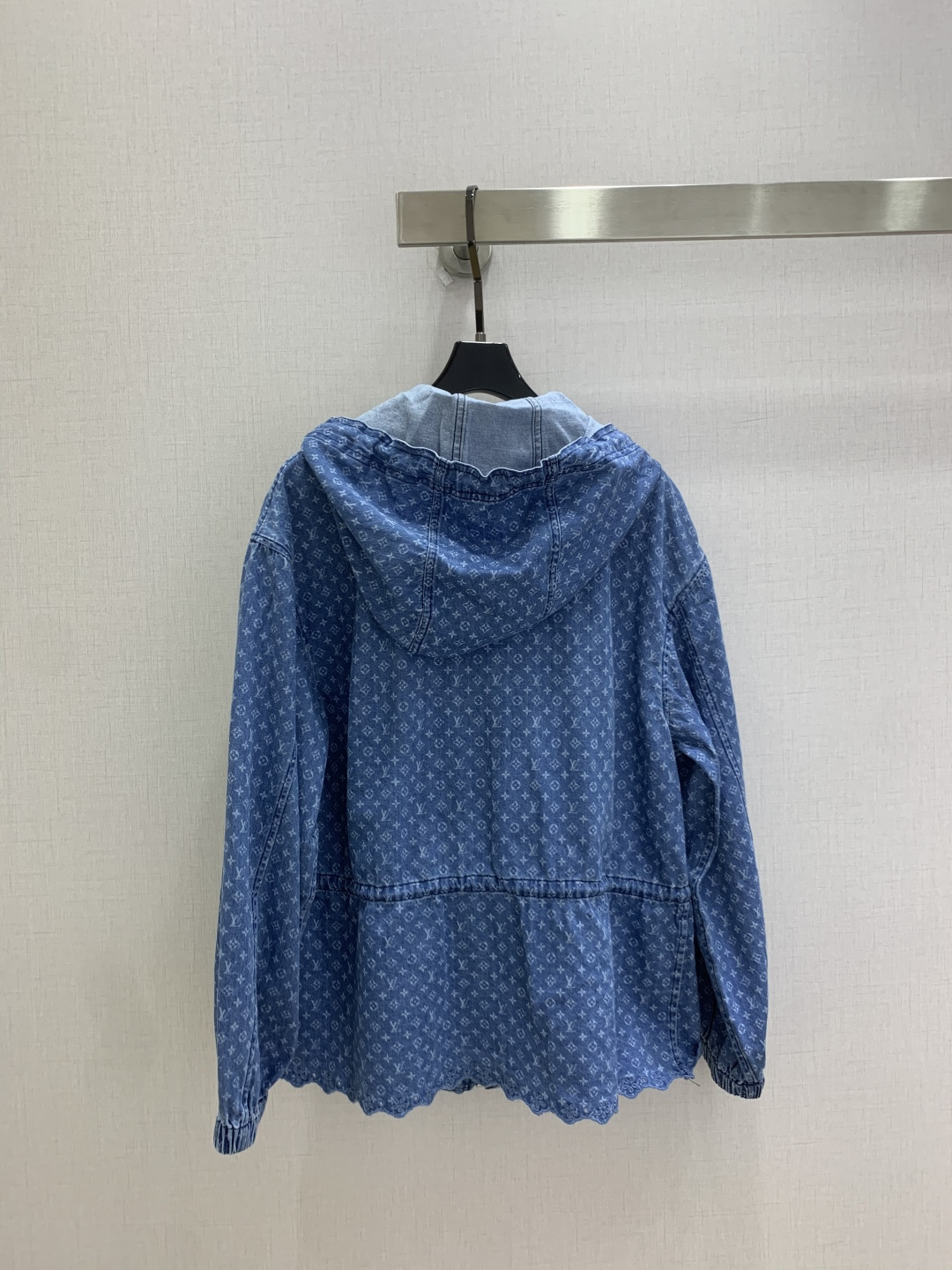 LV Monogram Denim Hooded Drawstring Waist Jacket