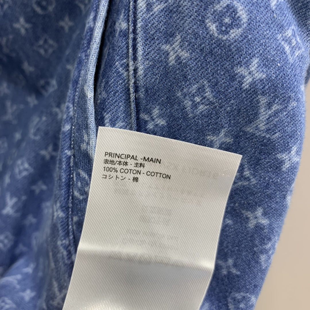LV Monogram Denim Hooded Drawstring Waist Jacket