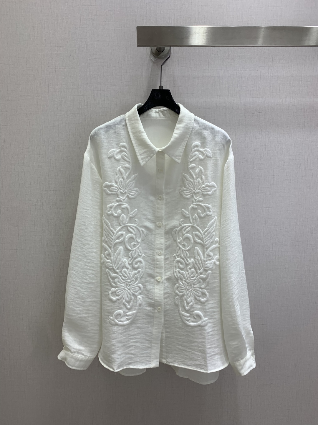 White Textured Blouse