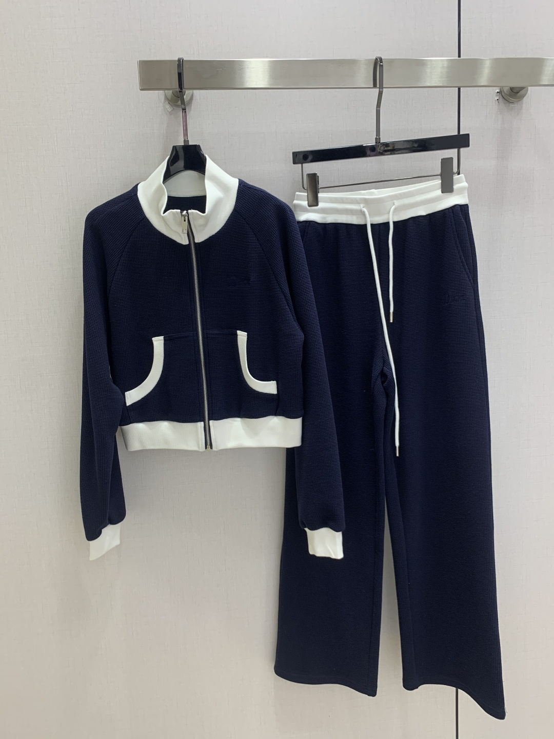 Contrast Trim Jacket and Pants Set