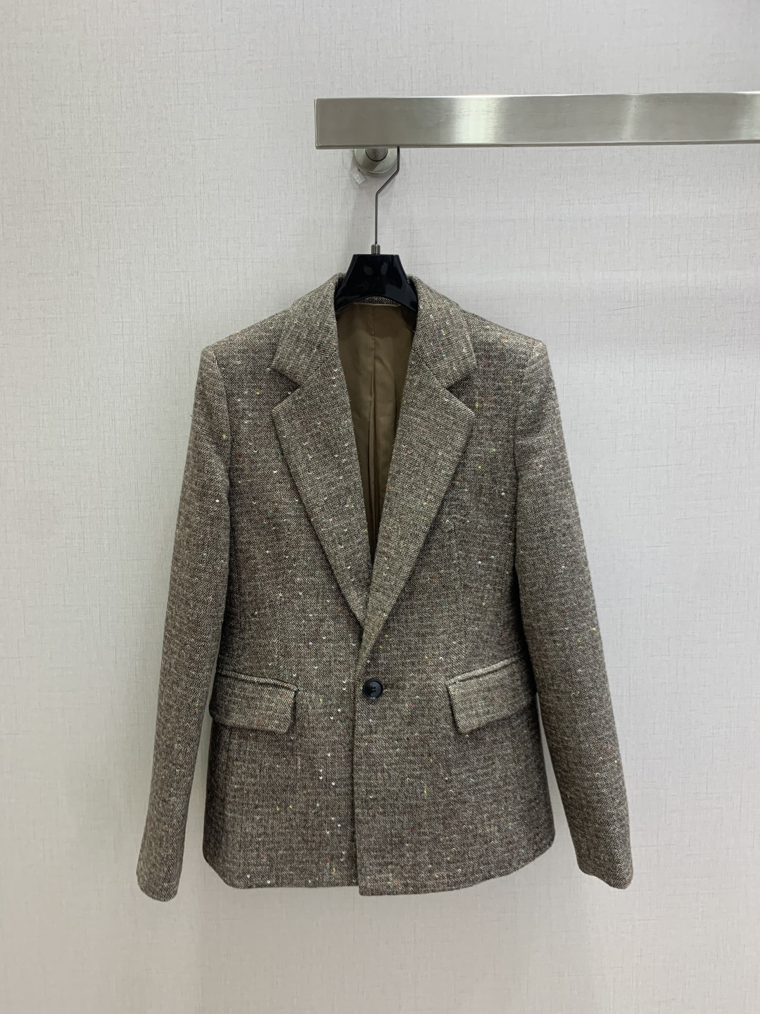 Brown Notched Lapel Blazer